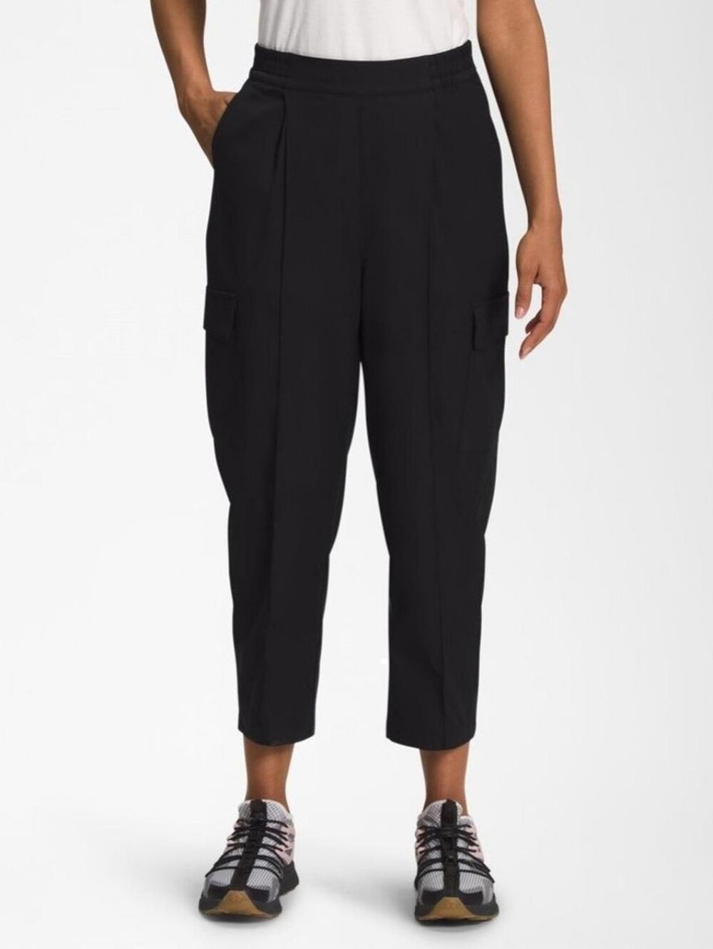 The North Face Women's Standard Black Crop Cargo Pants Trousers Size Medium